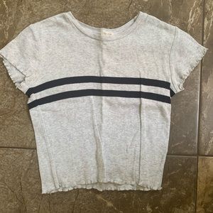 Brandy Melville Striped Cropped Short sleeve
